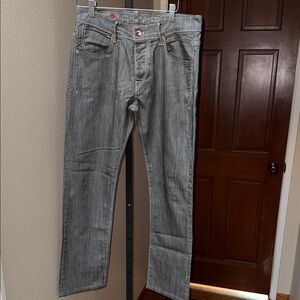 Farmer Industry Gray Lean Straight Mid Front & Back Jeans Men’s Size 32 *Defect*